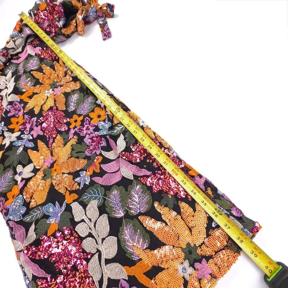 NWT Alamour The Label Flora Sequin Midi Dress Coquette Coconut Resort Maximalist - Picture 4 of 9